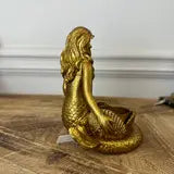 Gold Mermaid Resin Candle Holder