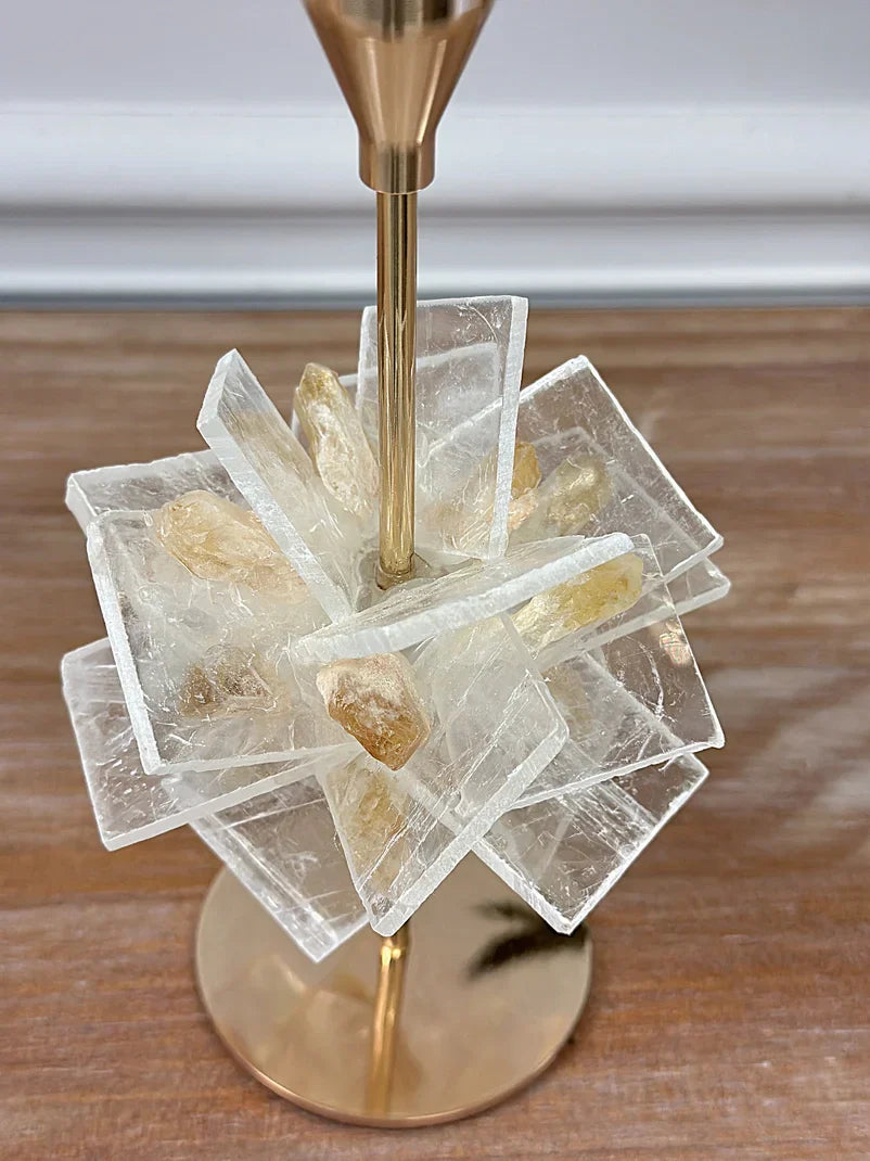 Crystal Stone Luxury Candle Holder-1 set