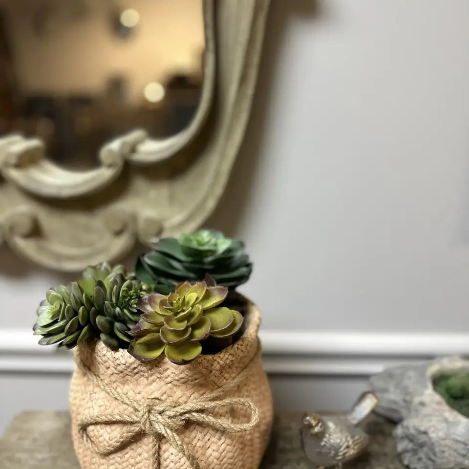 Small Cement Sack with Rope Tie