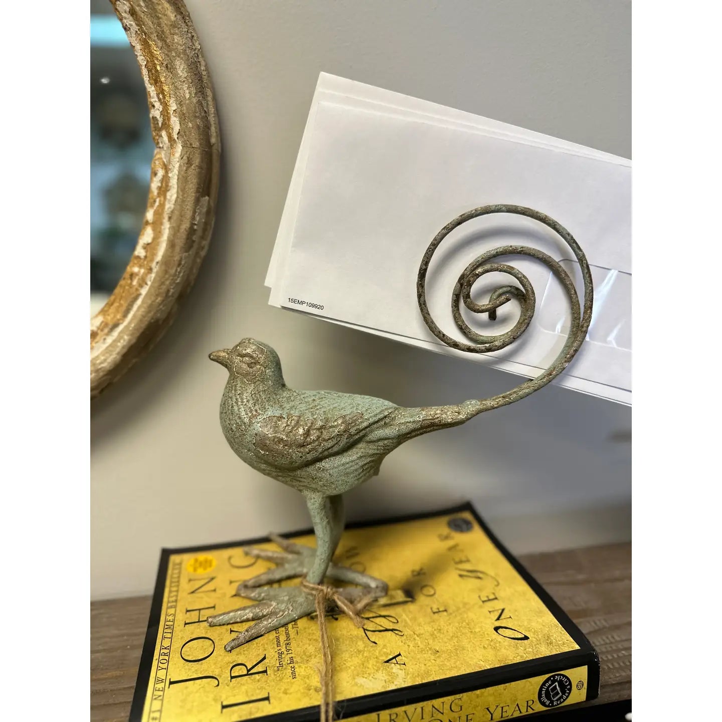 Rustic Cast Iron Napkin Holder-Bird