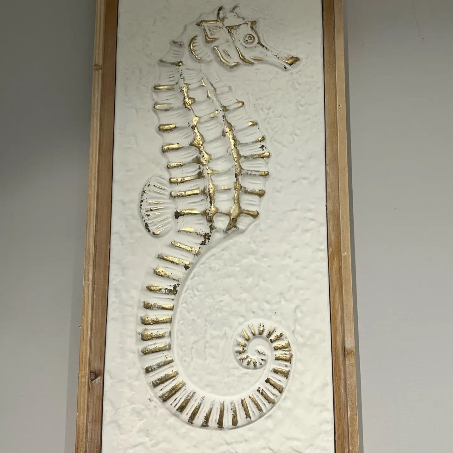 Wood-Framed Marine Life Wall Decor