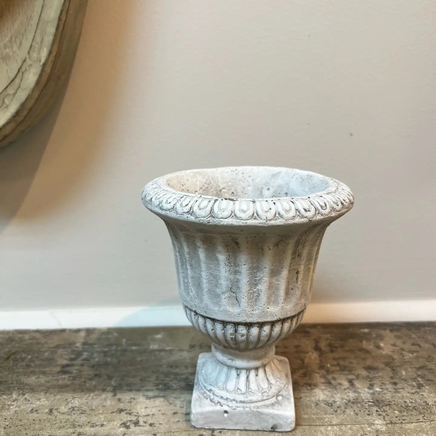 Cement Pedestal Planter Urn