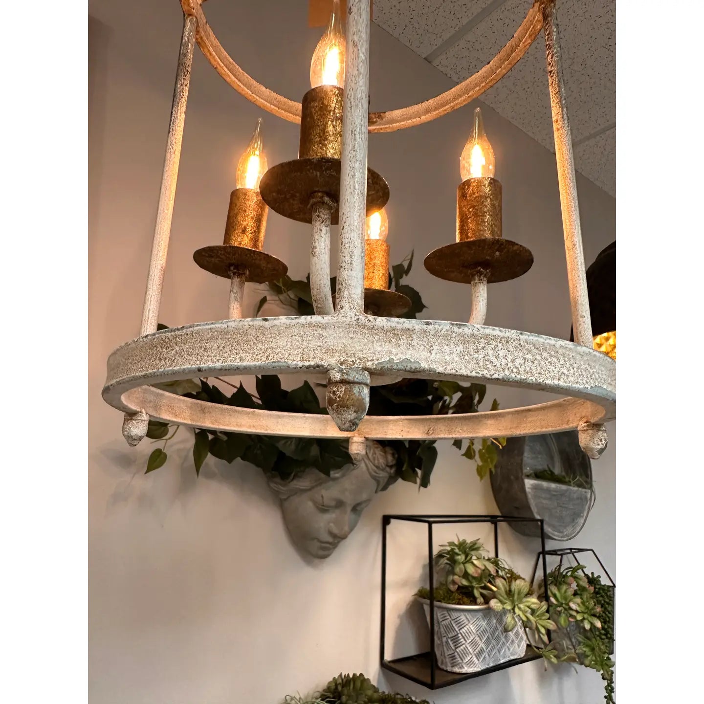 Rust Iron Dining Table Lamp