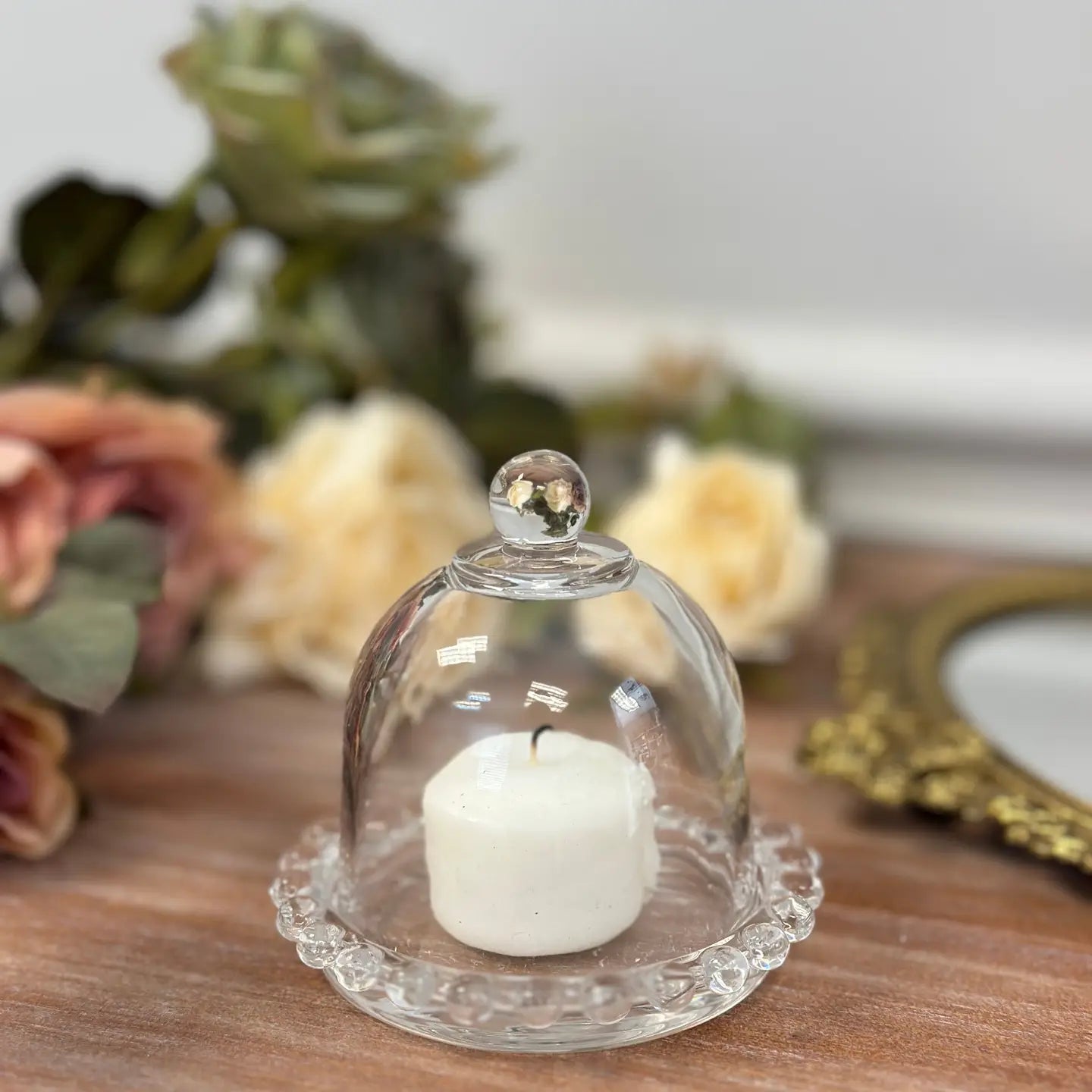 Glass Dome Display Cloche with Base