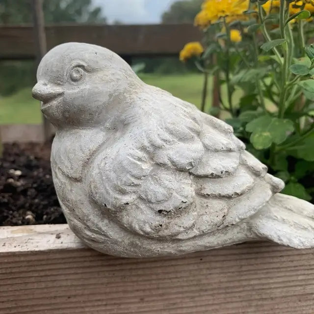 Sitting Cement Bird Statue 1