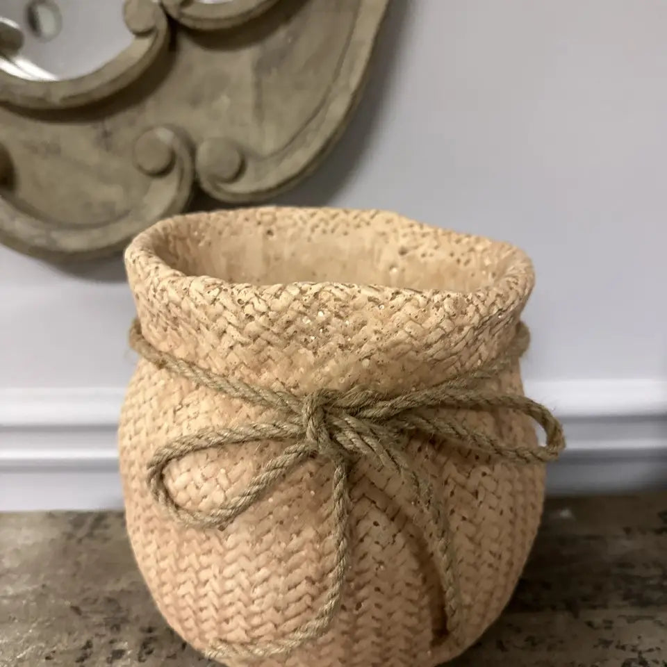 Small Cement Sack with Rope Tie