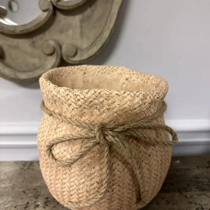 Small Cement Sack with Rope Tie