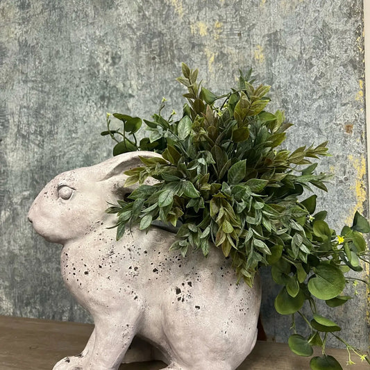 RESIN RABBIT PLANTER - SMALL