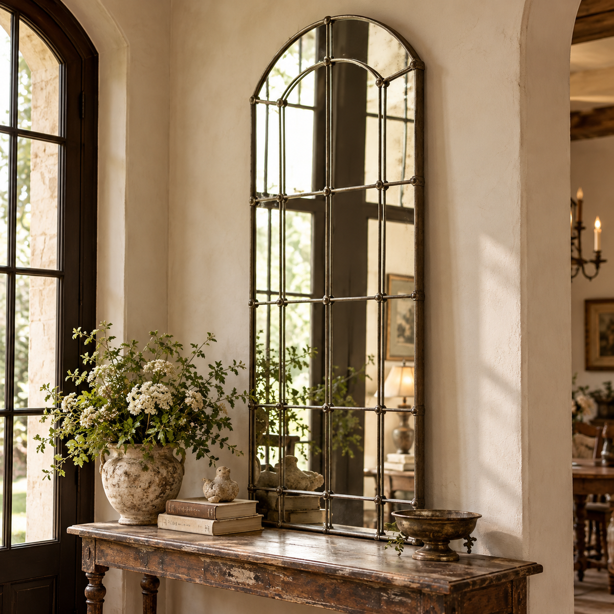 Cast Iron Tall Mirror