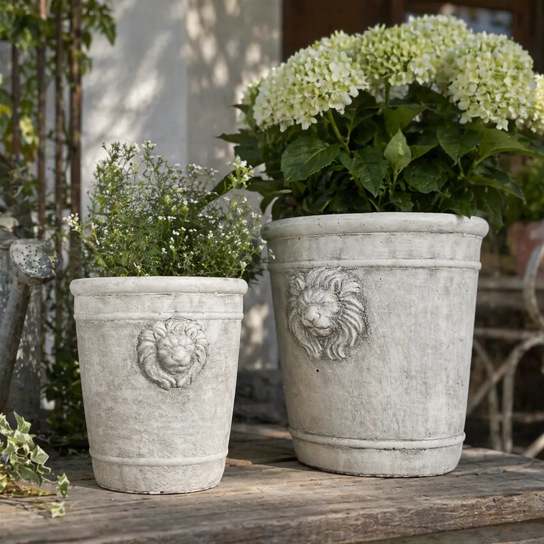 Cement Lion Planter