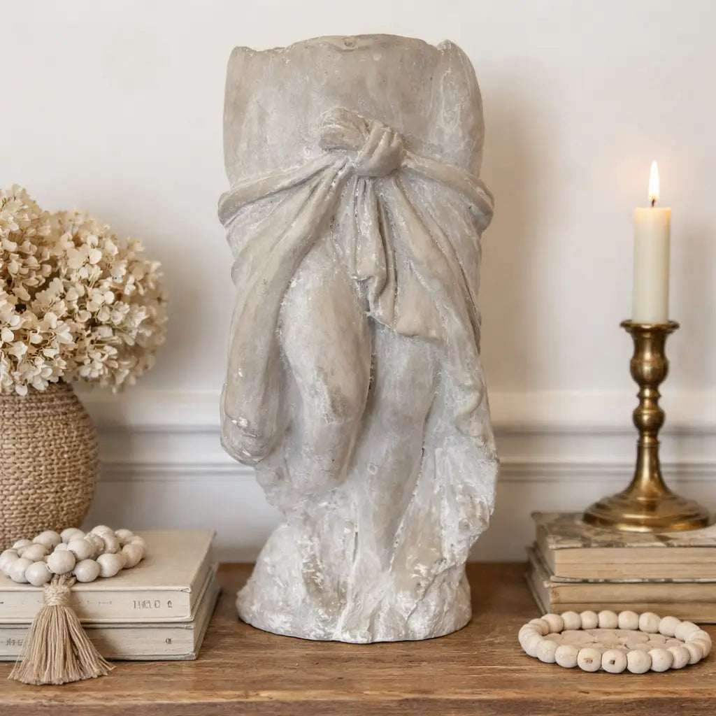 Cement Lady Skirt Planter