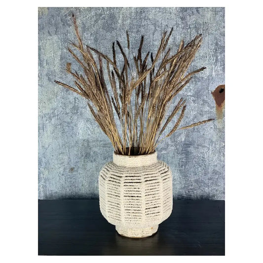 White Macrame Vase