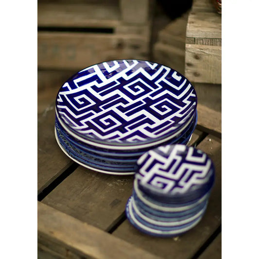Large Hand painted Ceramic Moroccan Plates-Set 4