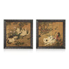 Wall Decor with Wood Carved Frame Set