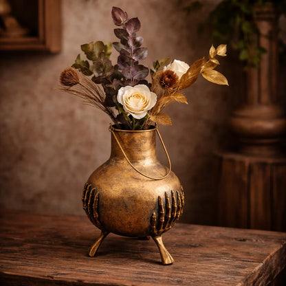 Skeleton Hands Iron Vase