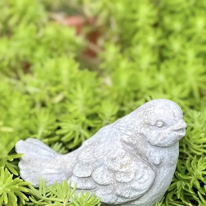Sitting Cement Bird Statue 2