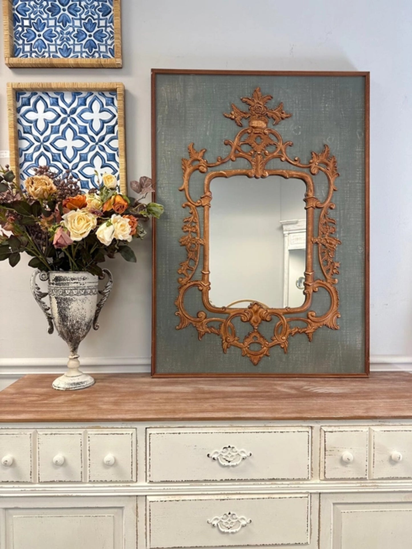 WOOD VINTAGE MIRROR