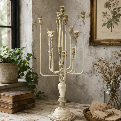 13-Candle Iron Candelabra