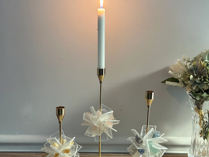 Crystal Stone Luxury Candle Holder-1 set