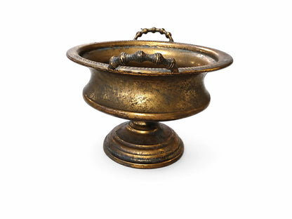 Vintage Style Patina Pedestal Planter Bowl