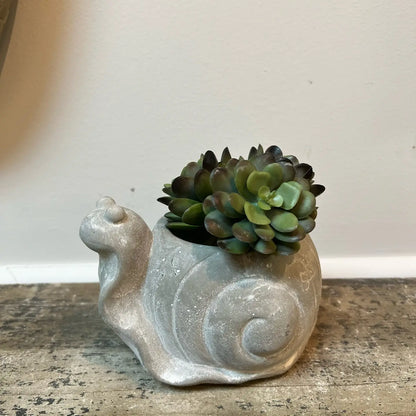 Cement Snail Planter