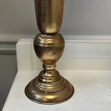 Tall Gold Trumpet Vase