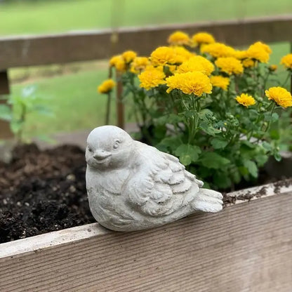 Sitting Cement Bird Statue 1