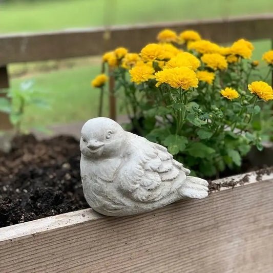 Sitting Cement Bird Statue 1
