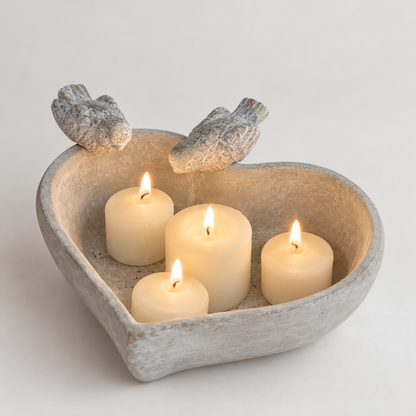 Cement Heart Planter