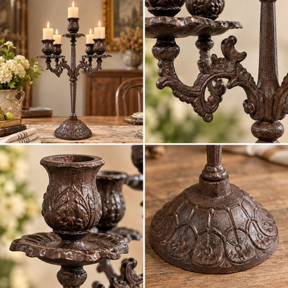 Heavy Duty Cast Iron Candelabra