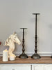 Hammered Metal Pillar Candle Holder