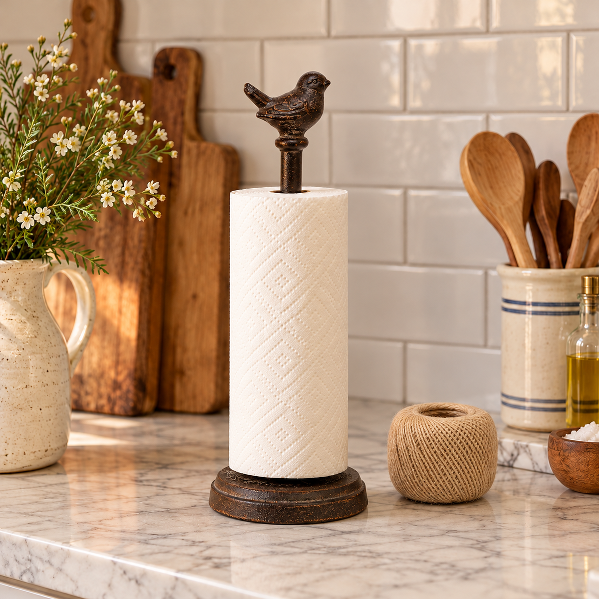 Cast Iron Anima Paper Towel Holder