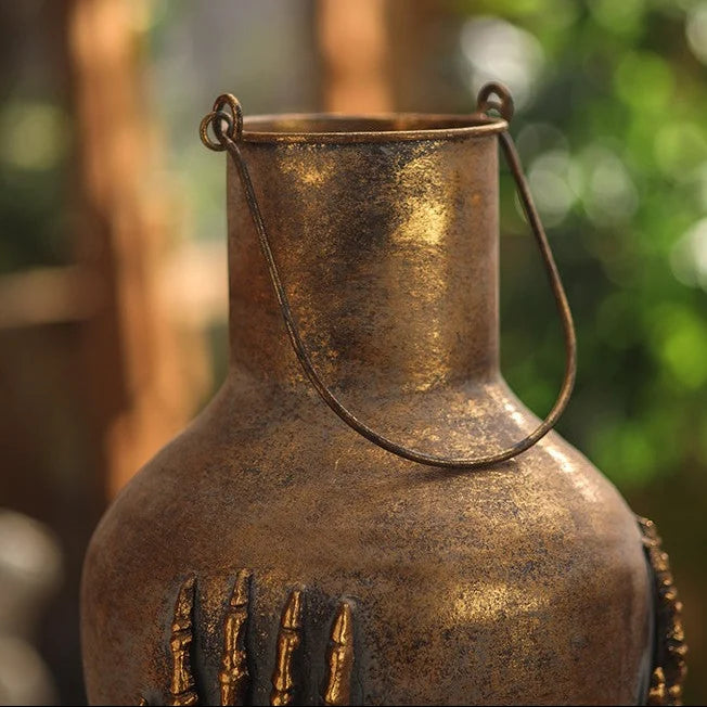 Skeleton Hands Iron Vase