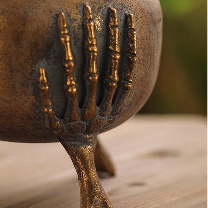 Skeleton Hands Iron Vase