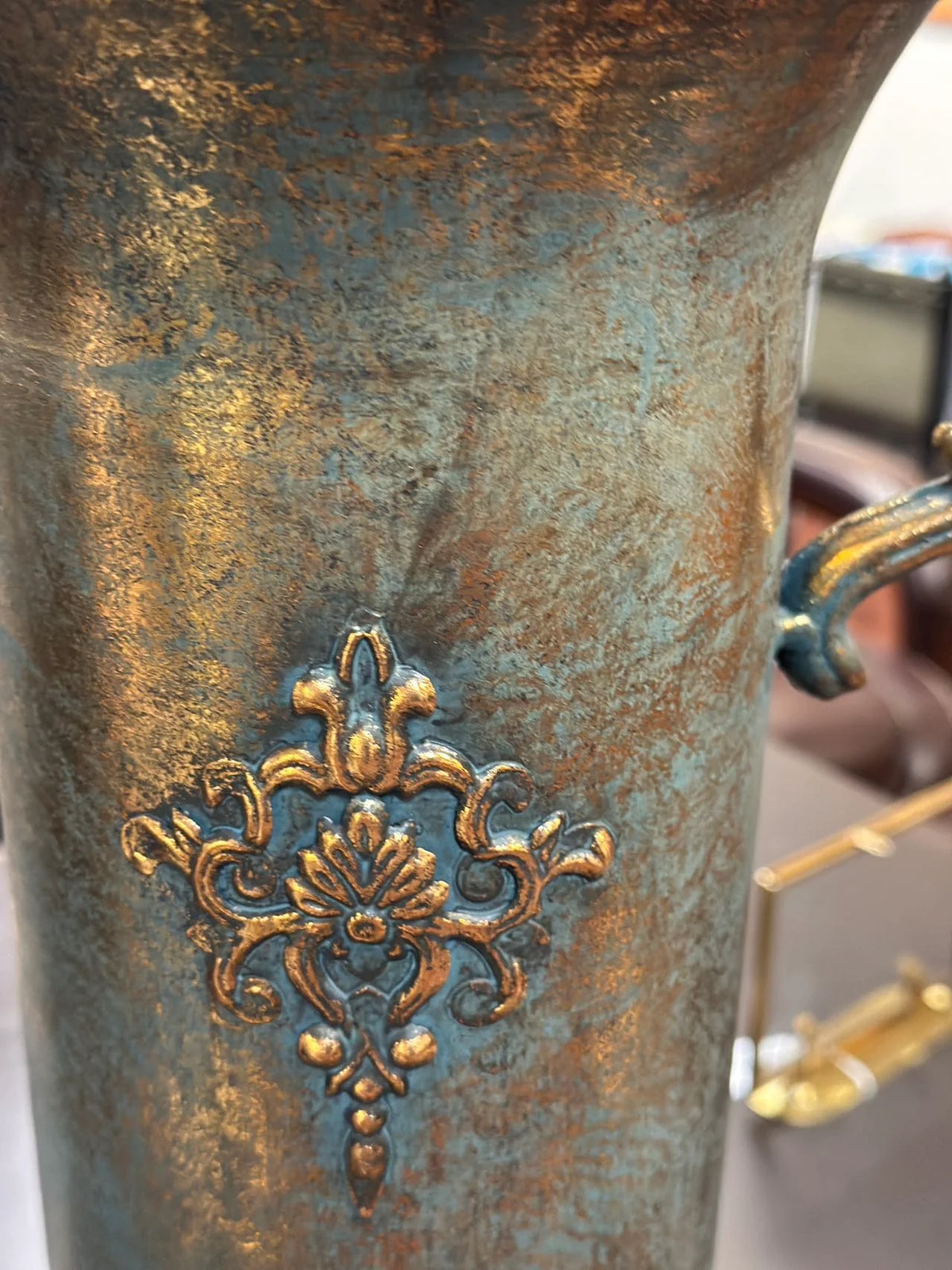 Gold Trophy Vase with Handles