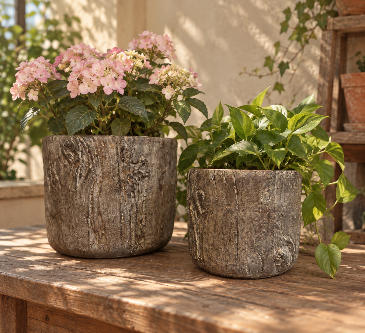 Tree Trunk Planter