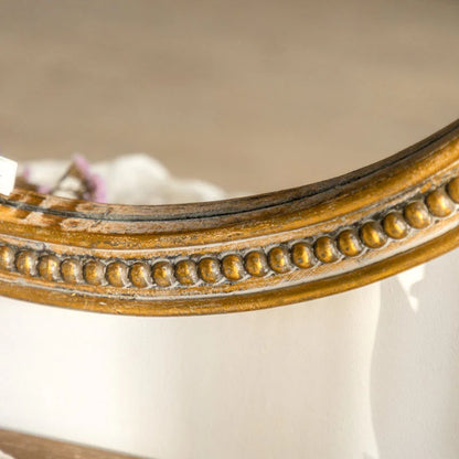 Solid Wood Frame Oval Mirror