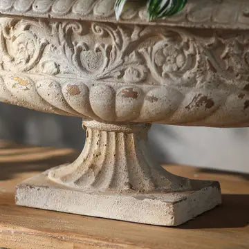 Vintage Style Ornate Pedestal Planter