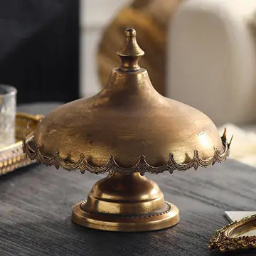 Metal Cloche with Base