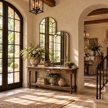 Cast Iron Tall Mirror