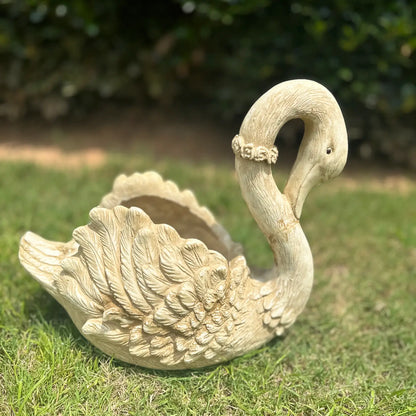 RESIN GOOSE PLANTER