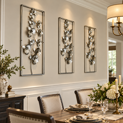 METAL FLOWER WALL DECOR